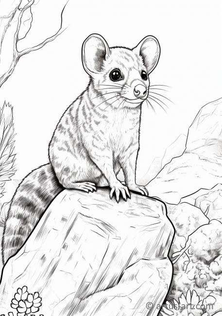 Quoll Coloring Page